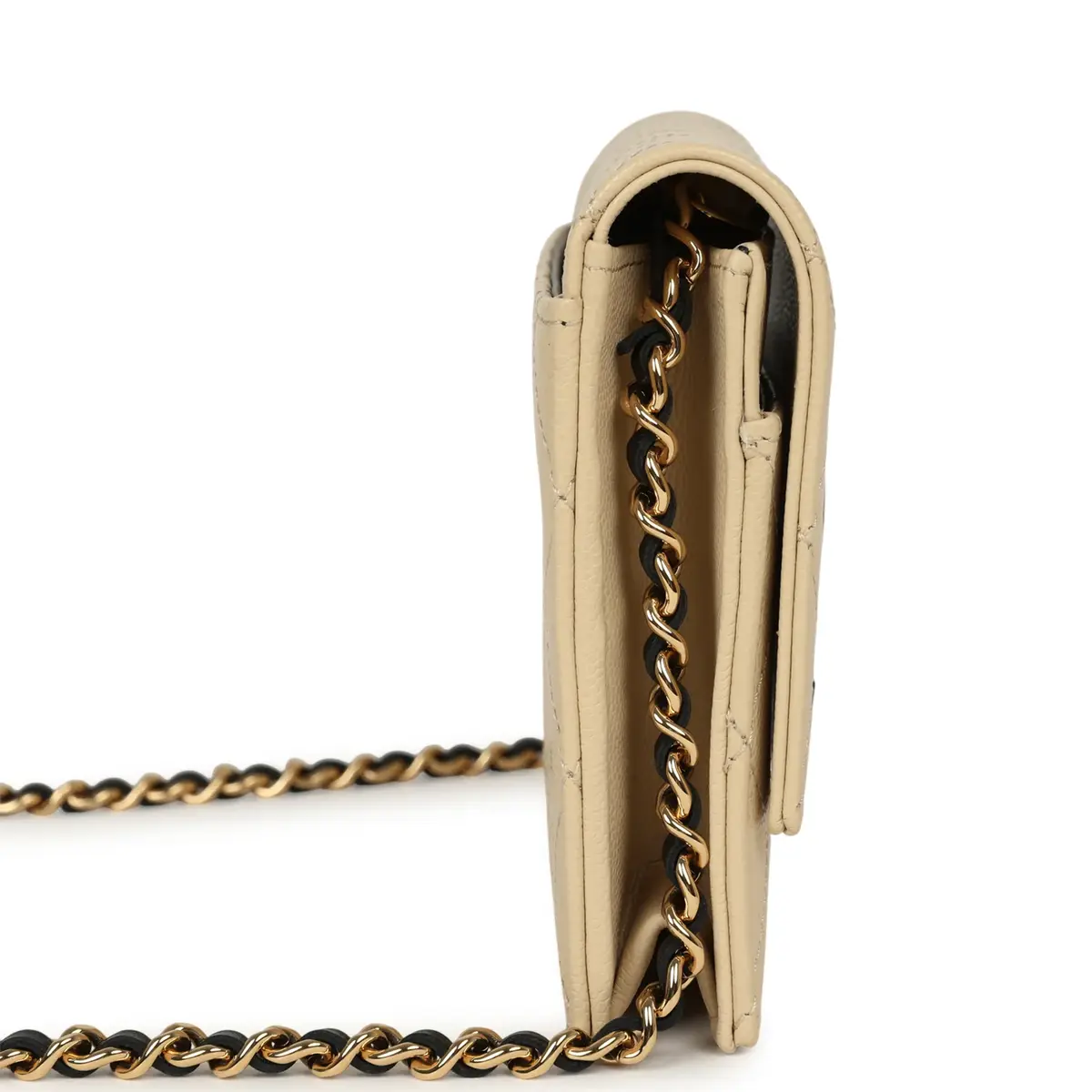 Chanel Chanel "Neo Filigree" Wallet on Chain WOC Beige, Black Grained Calfskin Gold Hardware | Thumbnail 3 Chanel Chanel "Neo Filigree" Wallet on Chain WOC Beige, Black Grained Calfskin Gold Hardware | Thumbnail 3