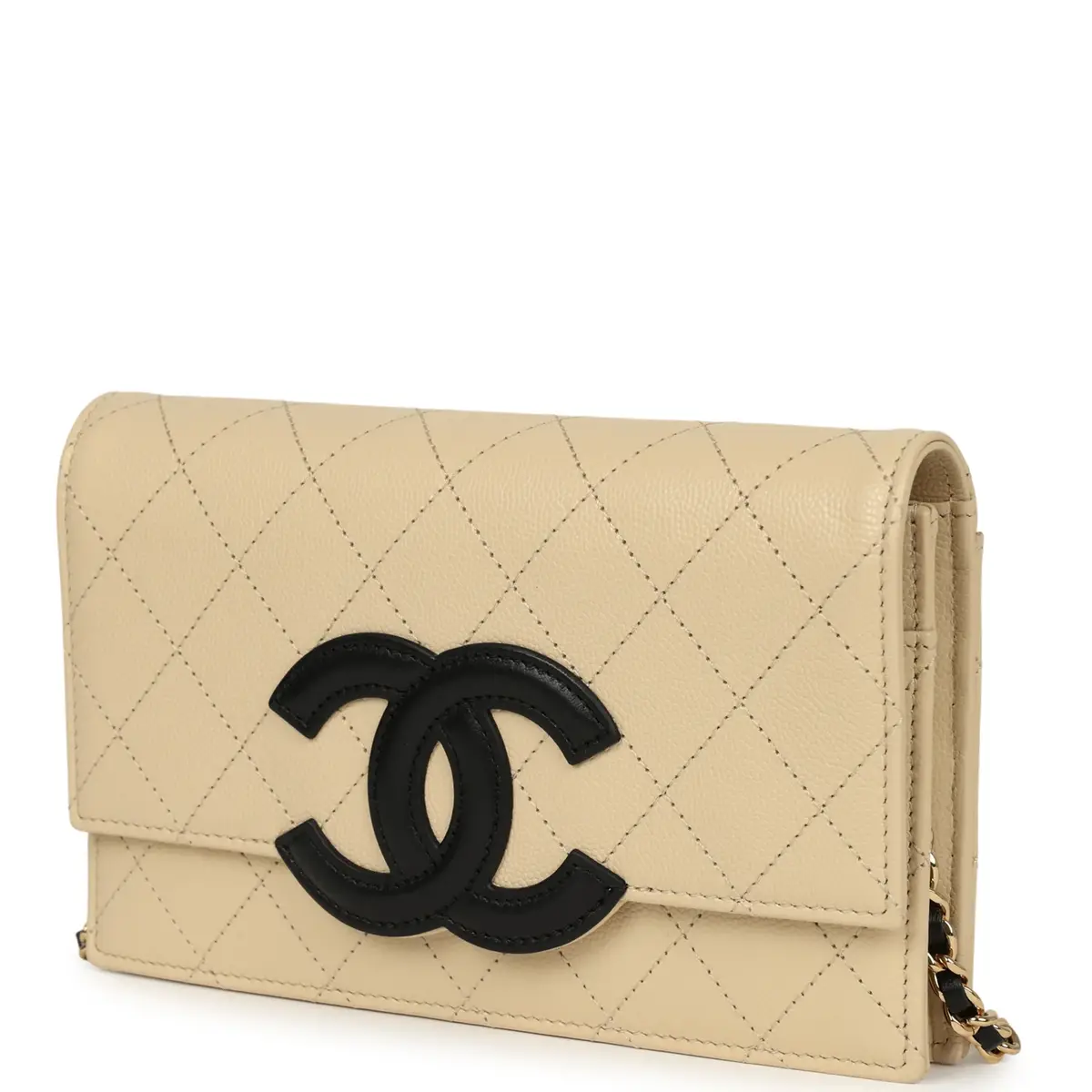 Chanel Chanel "Neo Filigree" Wallet on Chain WOC Beige, Black Grained Calfskin Gold Hardware | Thumbnail 5 Chanel Chanel "Neo Filigree" Wallet on Chain WOC Beige, Black Grained Calfskin Gold Hardware | Thumbnail 5