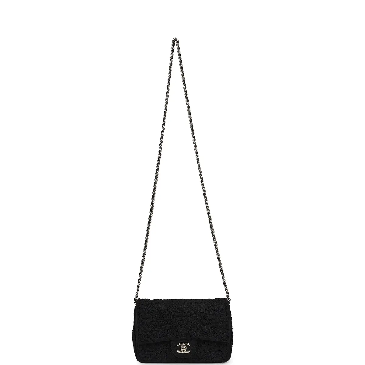 Chanel Chanel Mini "Coco Boho" Flap Bag Black Crochet Light Gold Hardware | Thumbnail 7 Chanel Chanel Mini "Coco Boho" Flap Bag Black Crochet Light Gold Hardware | Thumbnail 7