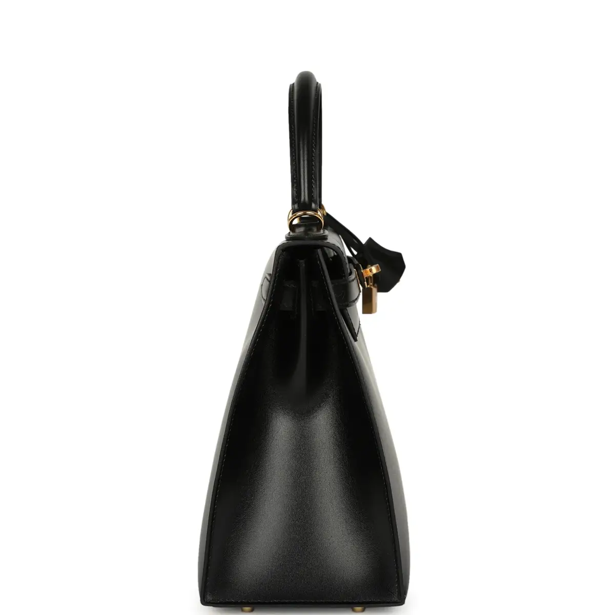 HERMÈS Hermes Kelly Sellier 28 Black Box Gold Hardware | Thumbnail 3