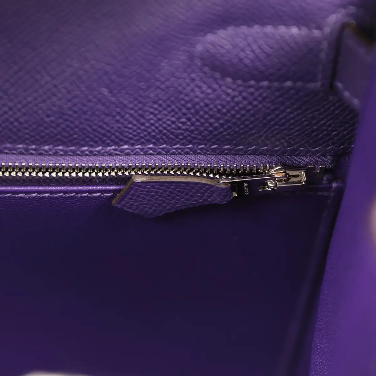 HERMÈS Hermes Kelly Sellier 28 Purple Epsom Palladium Hardware | Thumbnail 9 HERMÈS Hermes Kelly Sellier 28 Purple Epsom Palladium Hardware | Thumbnail 9
