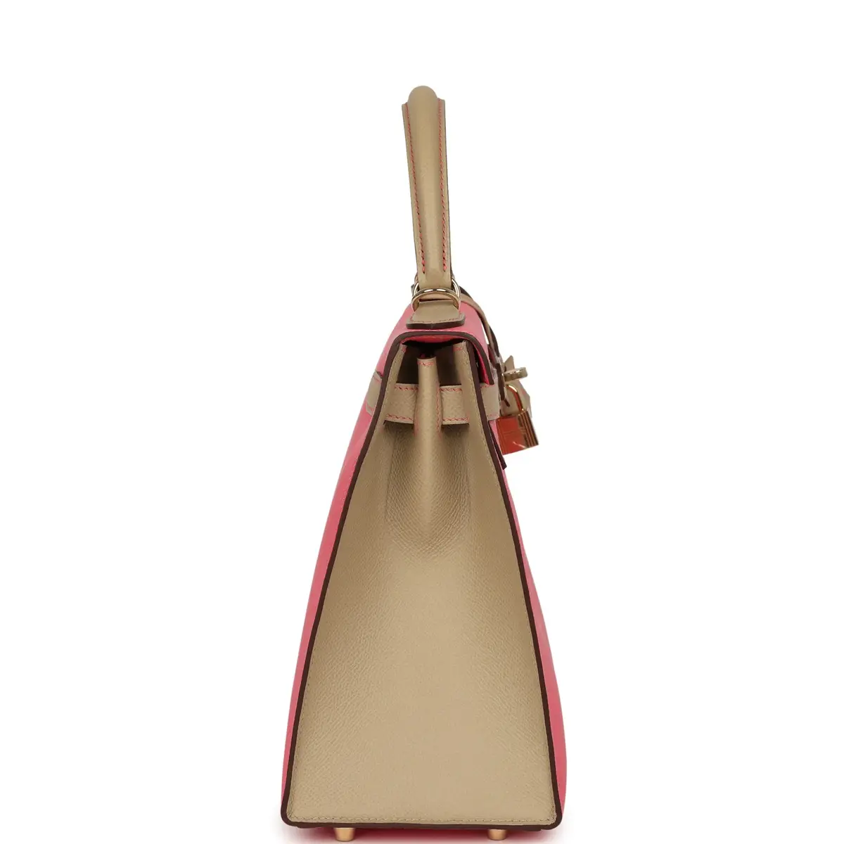HERMÈS Hermes Special Order (HSS) Kelly Sellier 28 Rose Azalee, Trench Epsom Permabrass Hardware | Thumbnail 3 HERMÈS Hermes Special Order (HSS) Kelly Sellier 28 Rose Azalee, Trench Epsom Permabrass Hardware | Thumbnail 3