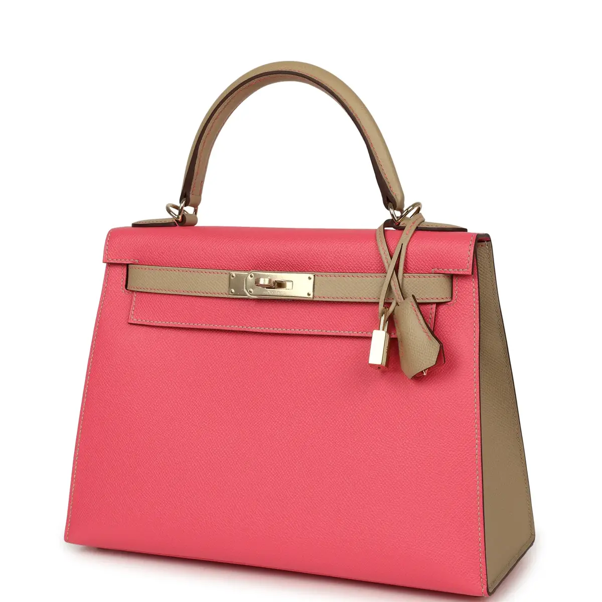 HERMÈS Hermes Special Order (HSS) Kelly Sellier 28 Rose Azalee, Trench Epsom Permabrass Hardware | Thumbnail 5 HERMÈS Hermes Special Order (HSS) Kelly Sellier 28 Rose Azalee, Trench Epsom Permabrass Hardware | Thumbnail 5