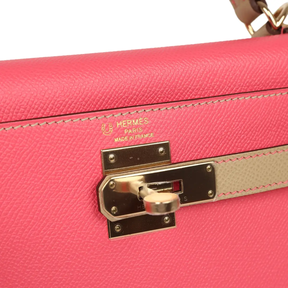 HERMÈS Hermes Special Order (HSS) Kelly Sellier 28 Rose Azalee, Trench Epsom Permabrass Hardware | Thumbnail 6 HERMÈS Hermes Special Order (HSS) Kelly Sellier 28 Rose Azalee, Trench Epsom Permabrass Hardware | Thumbnail 6