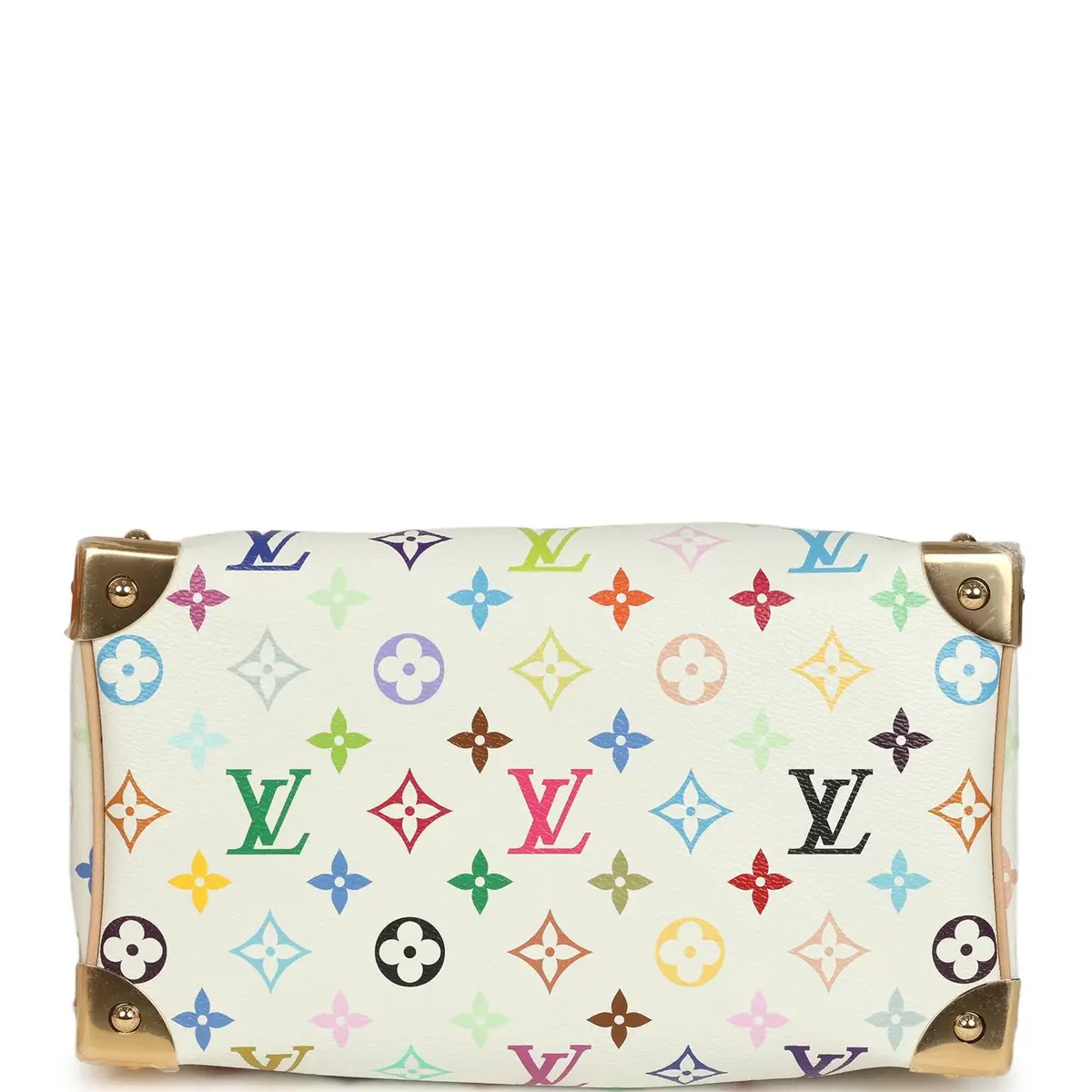 Louis Vuitton Louis Vuitton X Takashi Murakami Speedy 25 Bandouliere White Multicolored Monogram Gold Hardware | Thumbnail 6 Louis Vuitton Louis Vuitton X Takashi Murakami Speedy 25 Bandouliere White Multicolored Monogram Gold Hardware | Thumbnail 6