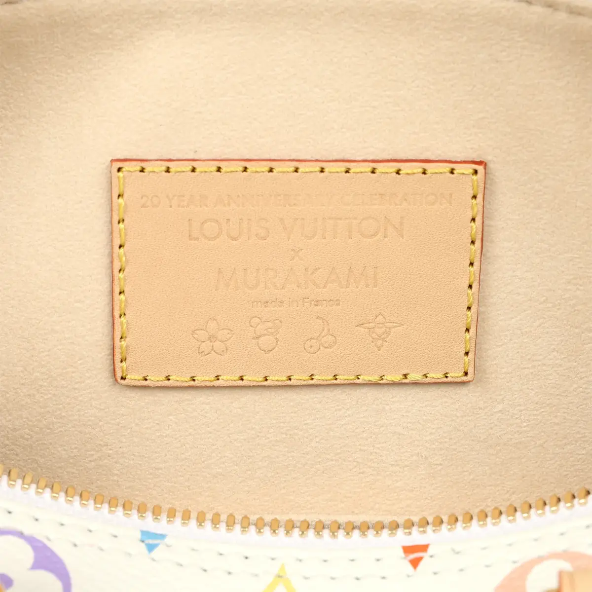 Louis Vuitton Louis Vuitton X Takashi Murakami Speedy 25 Bandouliere White Multicolored Monogram Gold Hardware | Thumbnail 8 Louis Vuitton Louis Vuitton X Takashi Murakami Speedy 25 Bandouliere White Multicolored Monogram Gold Hardware | Thumbnail 8