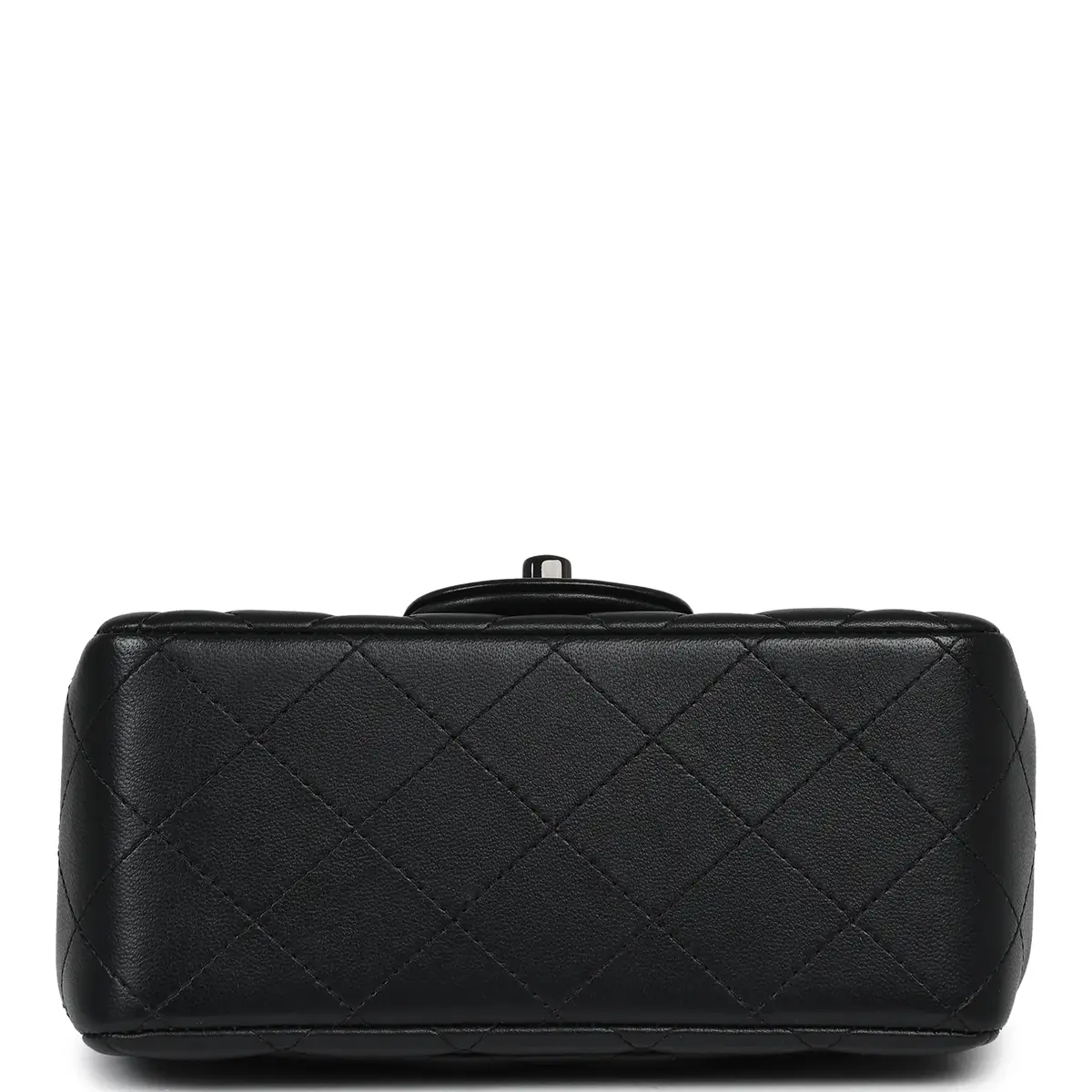 Chanel Pre-owned Chanel Mini Classic Square Flap Bag So Black Lambskin Black Hardware | Thumbnail 7 Chanel Pre-owned Chanel Mini Classic Square Flap Bag So Black Lambskin Black Hardware | Thumbnail 7