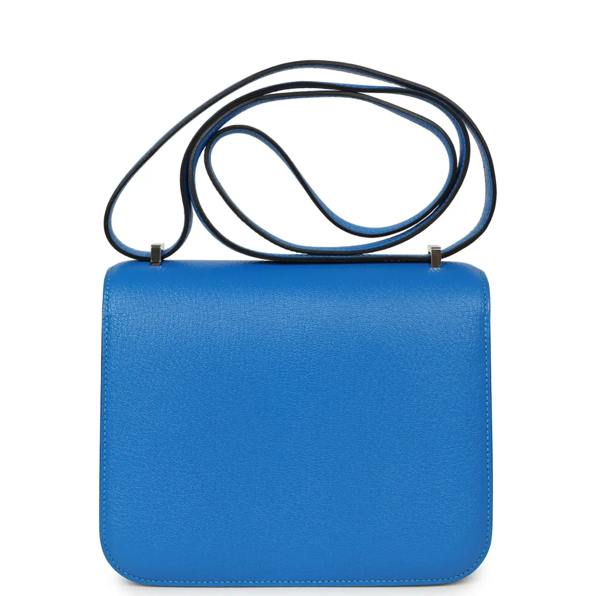HERMÈS Pre-owned Hermes Constance 18 Bleu Hydra Chevre Mysore Palladium Hardware | Thumbnail 4