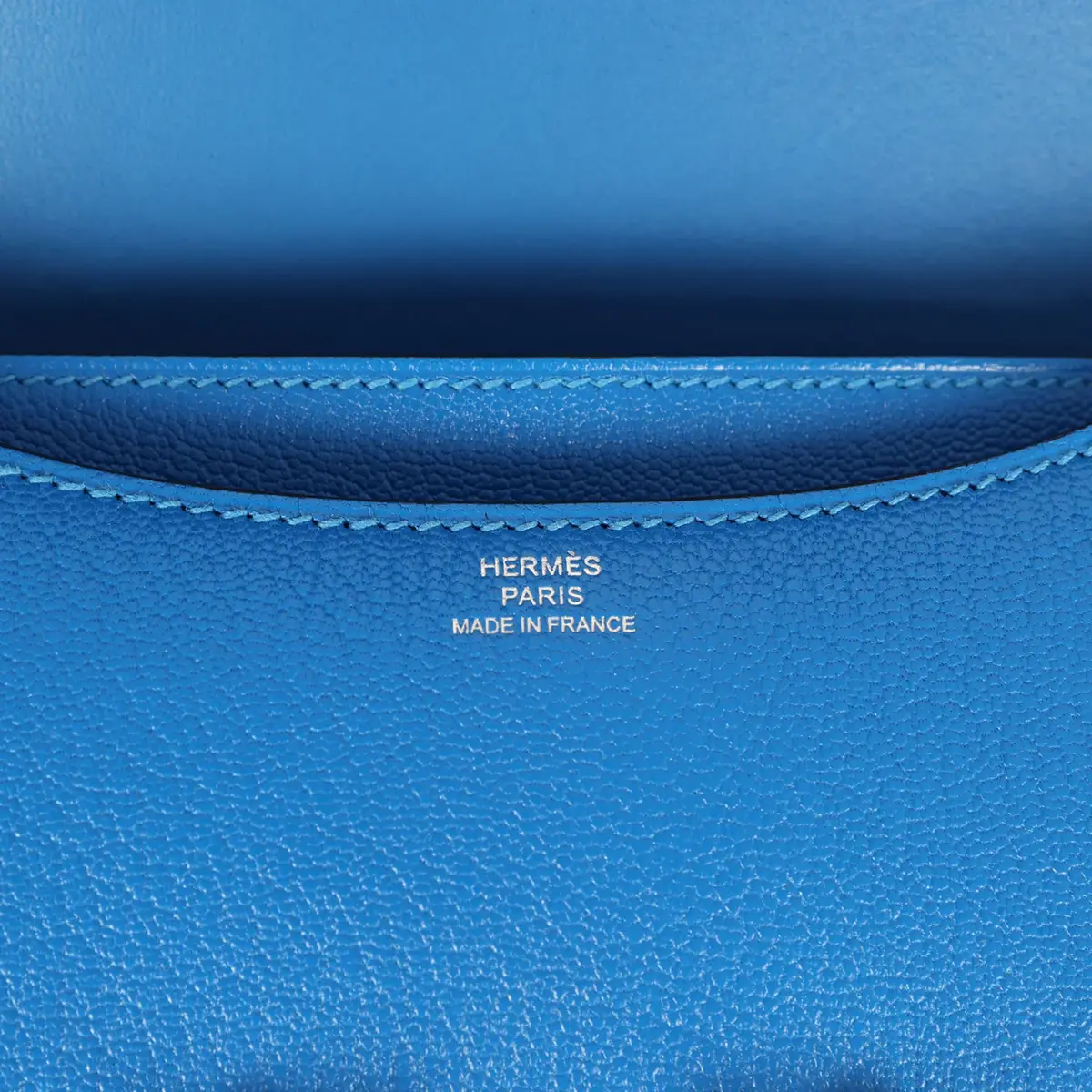 HERMÈS Pre-owned Hermes Constance 18 Bleu Hydra Chevre Mysore Palladium Hardware | Thumbnail 8