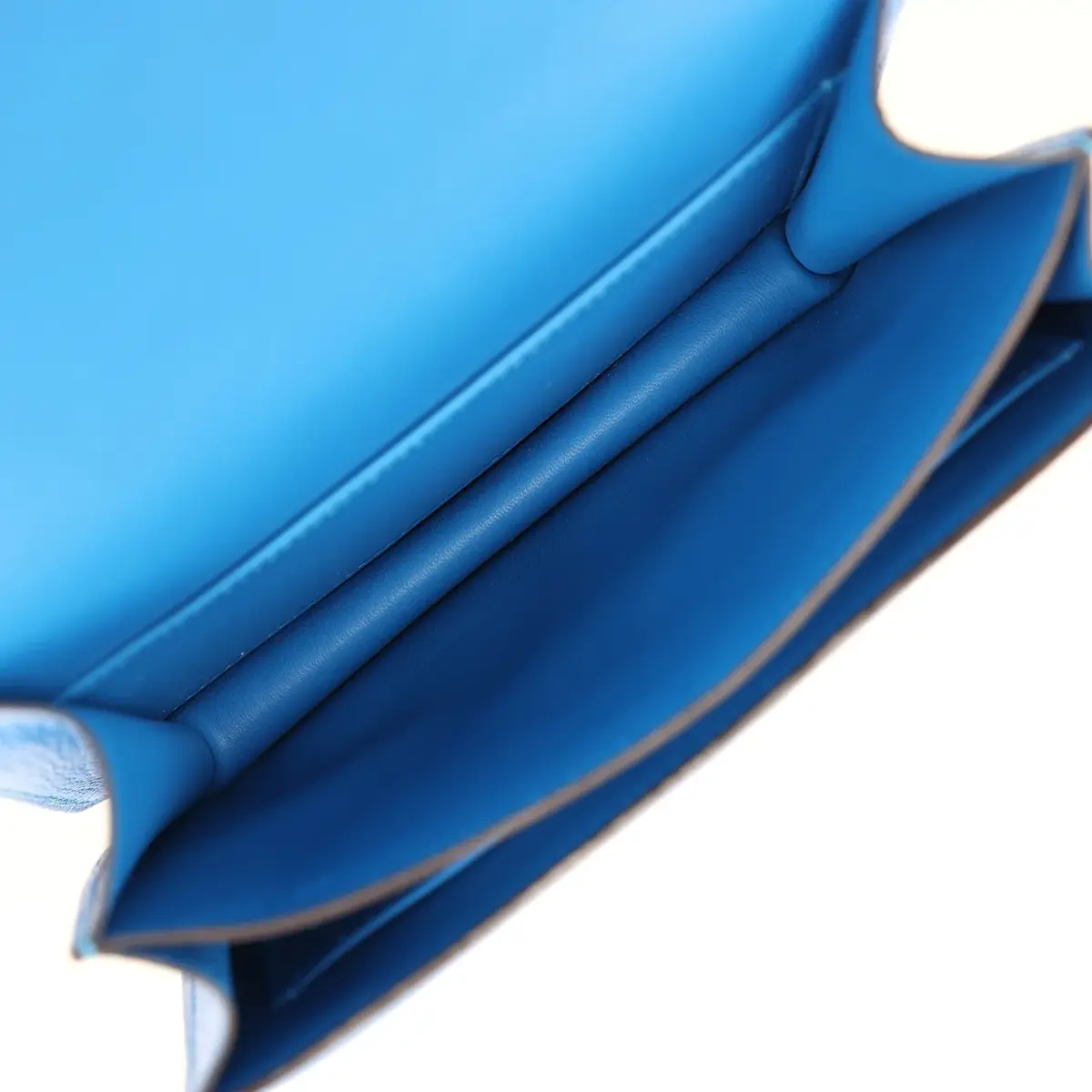 HERMÈS Pre-owned Hermes Constance 18 Bleu Hydra Chevre Mysore Palladium Hardware | Thumbnail 9