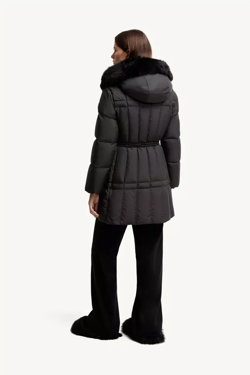 Moncler Solennel Shearling Trimmed Hooded Short Down Parka | Thumbnail 6 Moncler Solennel Shearling Trimmed Hooded Short Down Parka | Thumbnail 6