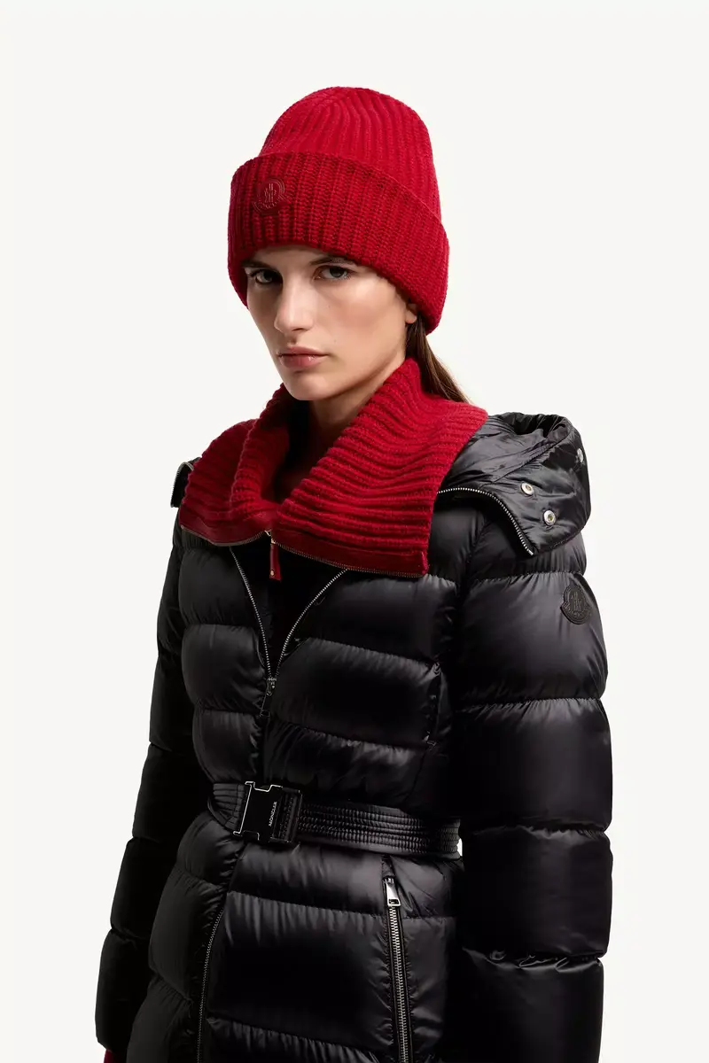 Moncler Leersies Shearling Trimmed Hooded Long Down Coat | Thumbnail 4 Moncler Leersies Shearling Trimmed Hooded Long Down Coat | Thumbnail 4