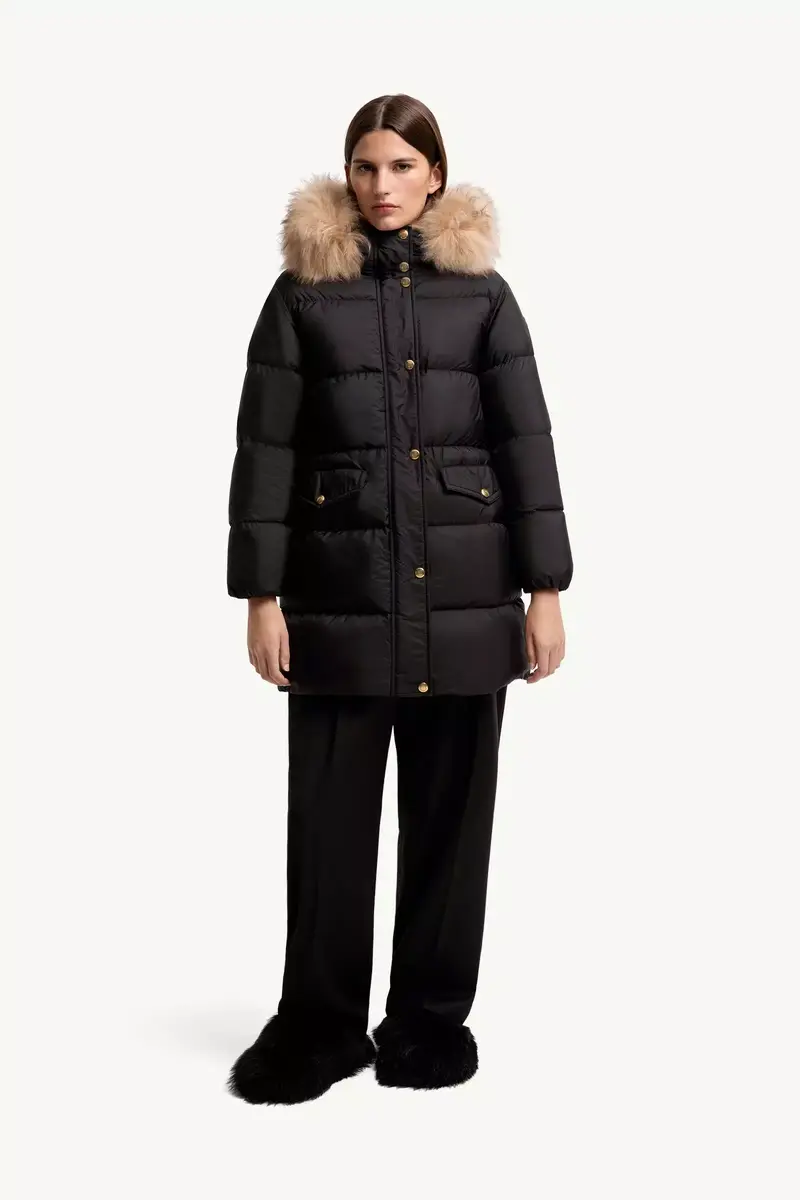 Moncler Aphroties Shearling Trimmed Hooded Long Down Parka | Thumbnail 5 Moncler Aphroties Shearling Trimmed Hooded Long Down Parka | Thumbnail 5