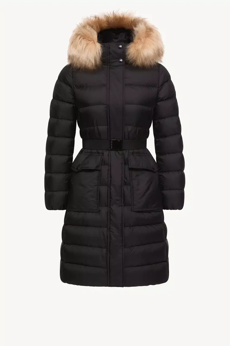 Moncler Khloesse Shearling-trimmed Hooded Long Down Jacket | Thumbnail 2 Moncler Khloesse Shearling-trimmed Hooded Long Down Jacket | Thumbnail 2