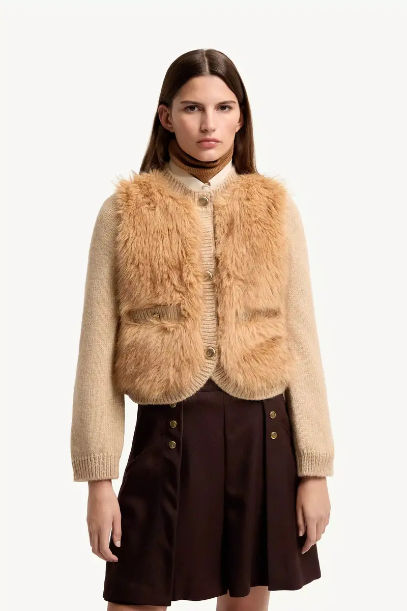 Moncler Alpaca & Wool Blend Padded Cardigan | Thumbnail 5 Moncler Alpaca & Wool Blend Padded Cardigan | Thumbnail 5