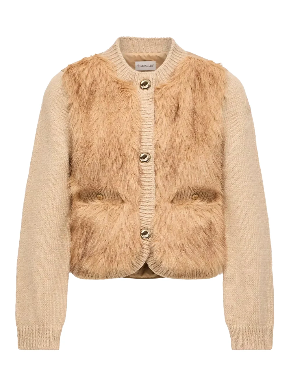 Moncler Alpaca & Wool Blend Padded Cardigan