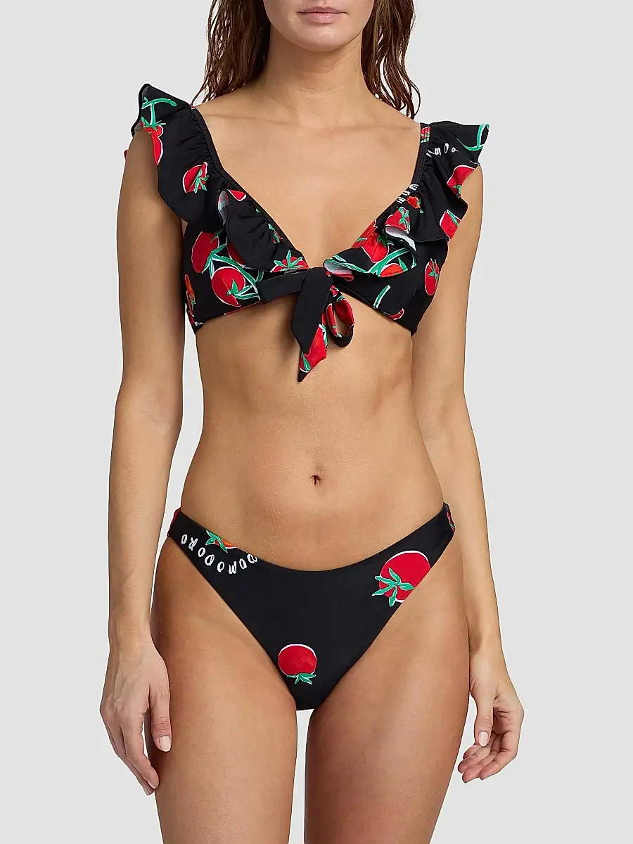 Milly Women's Pomodoro Ruffle Bikini Top | Thumbnail 3