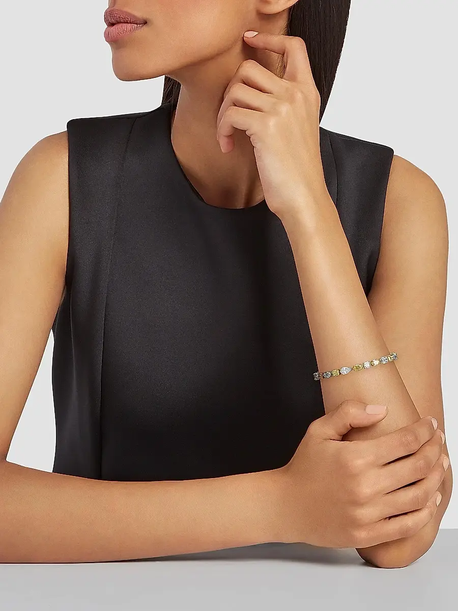 Diamonds at Saks Fifth Avenue Women's Two-Tone 18K Gold & 14.46 TCW Diamond Bracelet | Thumbnail 2 Diamonds at Saks Fifth Avenue Women's Two-Tone 18K Gold & 14.46 TCW Diamond Bracelet | Thumbnail 2