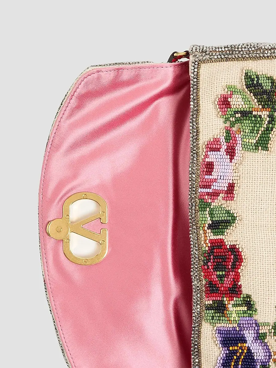 Valentino Women's Vain Soft Embroidered Small Shoulder Bag | Thumbnail 3 Valentino Women's Vain Soft Embroidered Small Shoulder Bag | Thumbnail 3