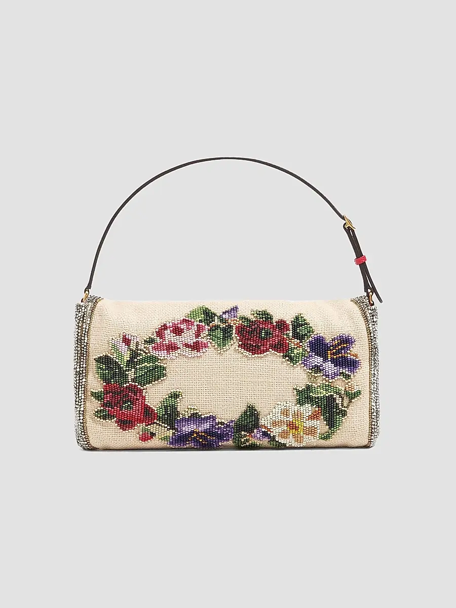 Valentino Women's Vain Soft Embroidered Small Shoulder Bag | Thumbnail 6 Valentino Women's Vain Soft Embroidered Small Shoulder Bag | Thumbnail 6