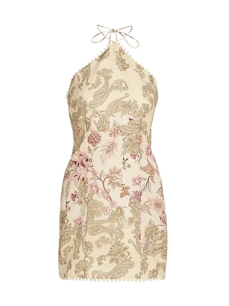 Hemant & Nandita Women's Paisley Cotton-Linen Sheath Minidress