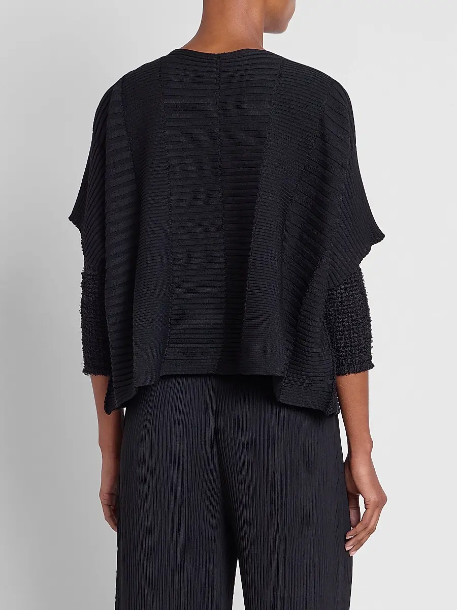 Issey Miyake Women's Ribbed Open-Front Cardigan | Thumbnail 3