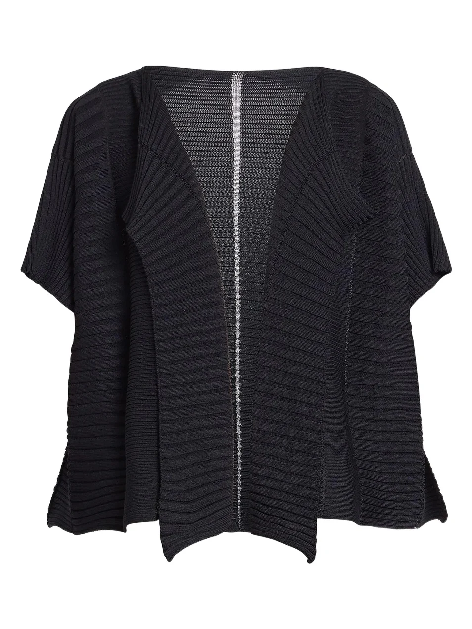 Women's Ribbed Open-Front Cardigan
