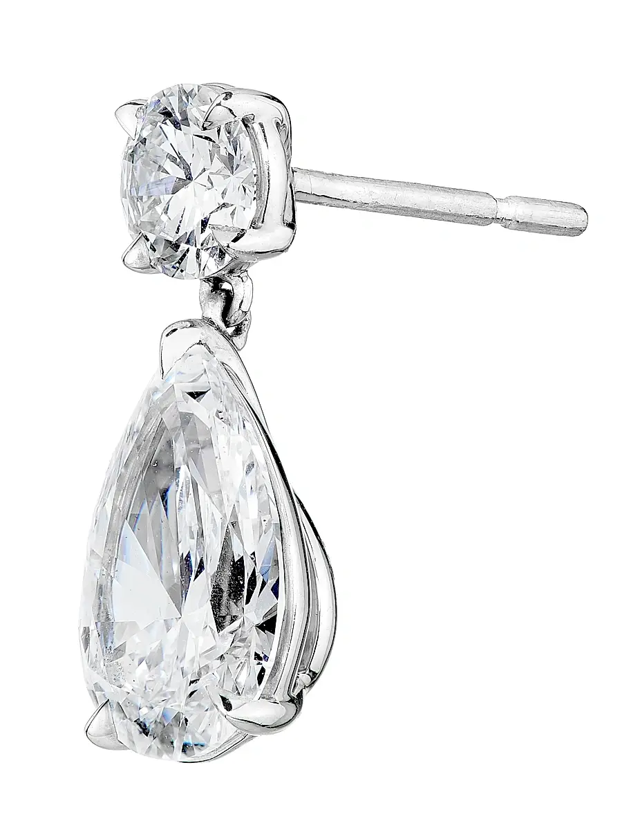 Diamonds at Saks Fifth Avenue Women's Platinum & 5.12 TCW Diamond Drop Earrings | Thumbnail 4