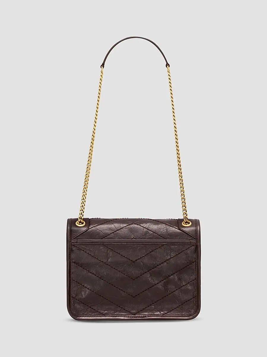 Saint Laurent Women's Niki Baby Crossbody Bag in Vintage Leather - Arabica | Thumbnail 2