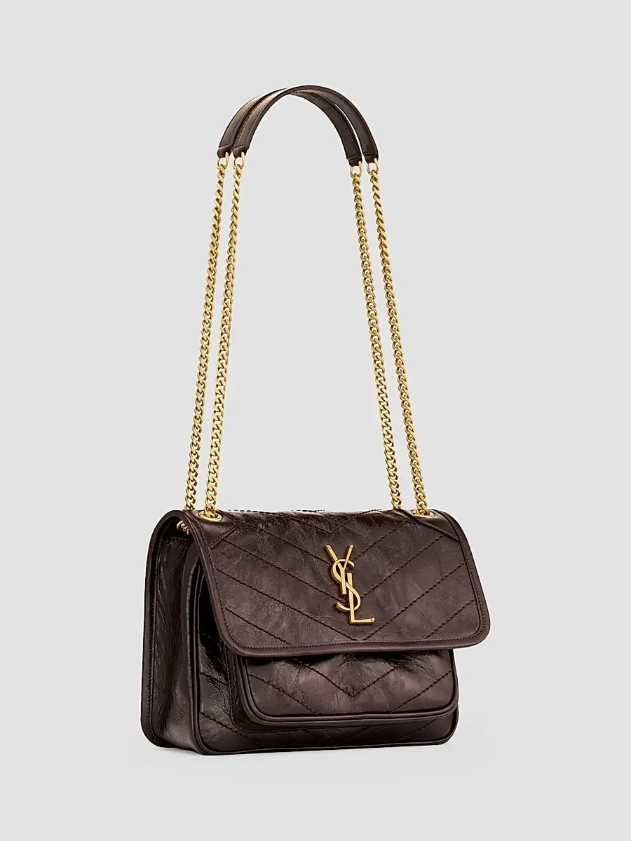 Saint Laurent Women's Niki Baby Crossbody Bag in Vintage Leather - Arabica | Thumbnail 5