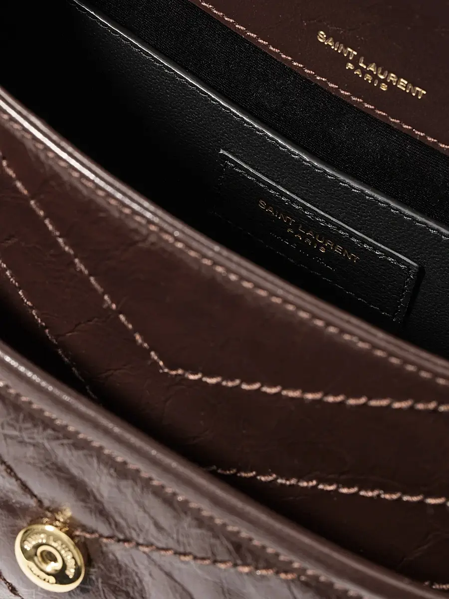 Saint Laurent Women's Niki Baby Crossbody Bag in Vintage Leather - Arabica | Thumbnail 6