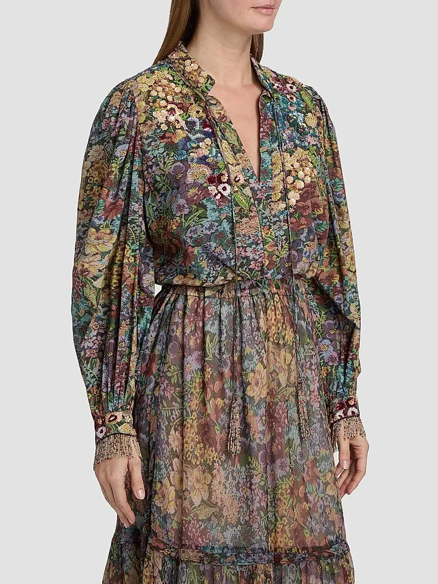 Kobi Halperin Women's Clara Floral Cotton Blouse | Thumbnail 4 Kobi Halperin Women's Clara Floral Cotton Blouse | Thumbnail 4