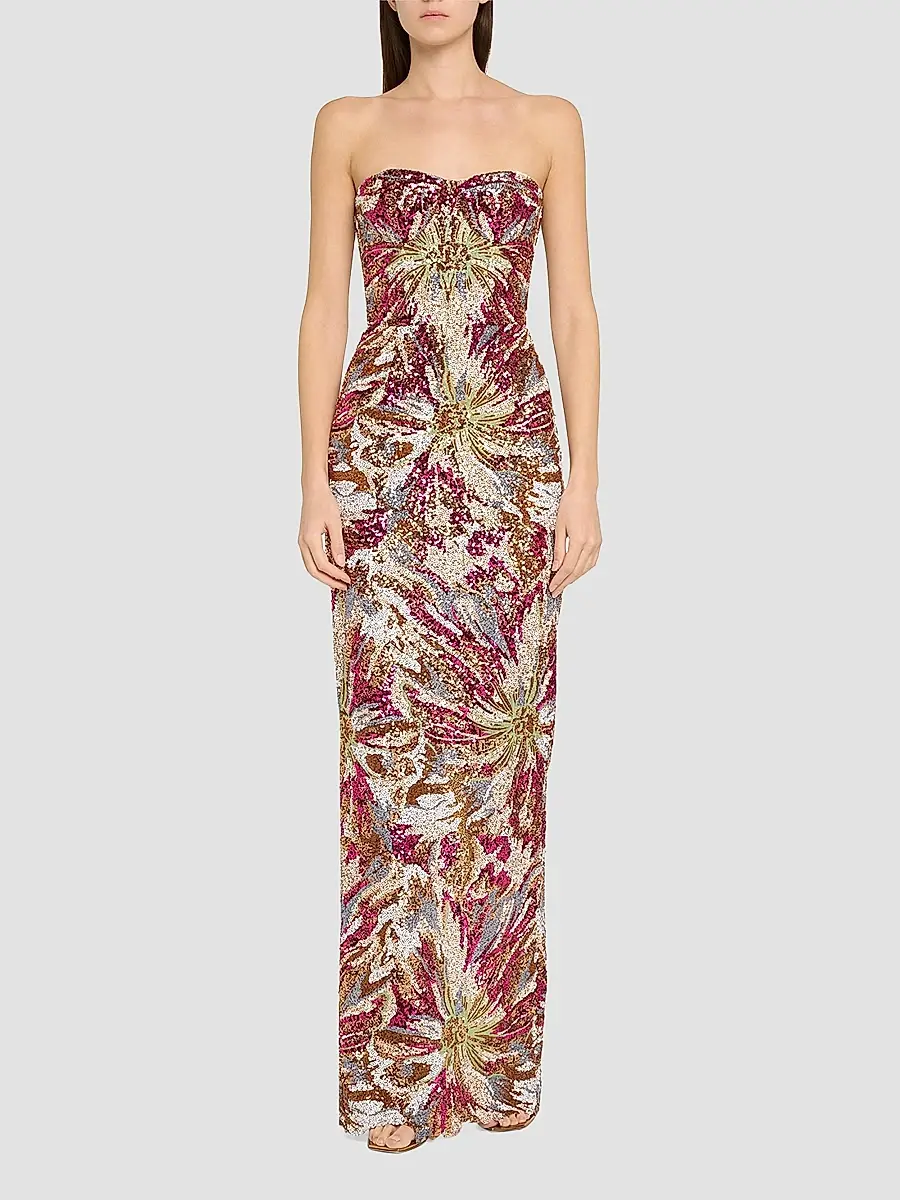 Bronx and Banco Women's Dahlia Floral-Sequined Strapless Gown | Thumbnail 2