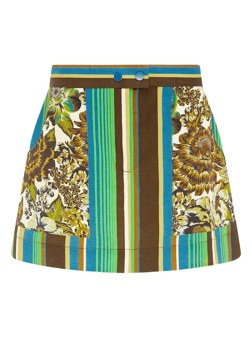 Women's Charlie Graphic Linen Miniskirt