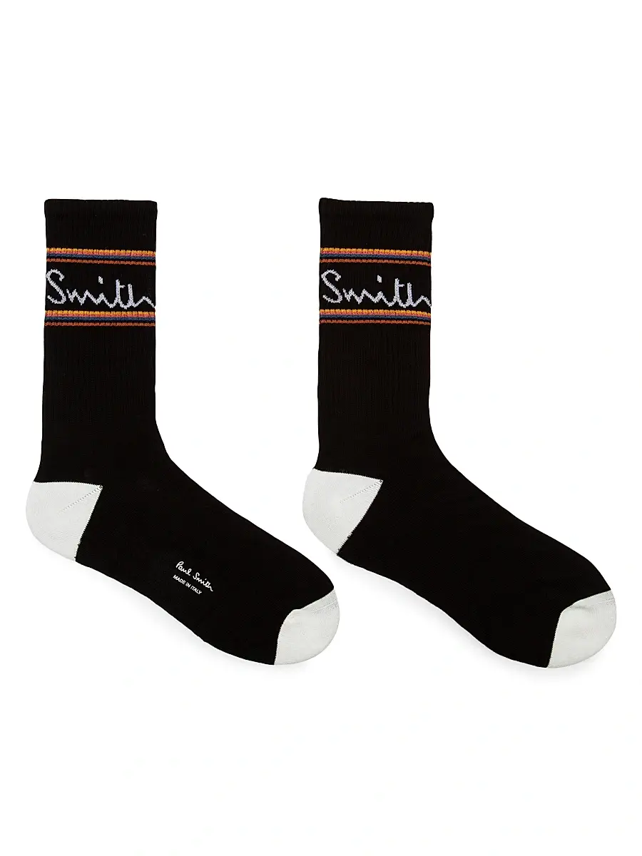Paul Smith Men's 3-Pair Cotton-Blend Logo Socks | Thumbnail 2 Paul Smith Men's 3-Pair Cotton-Blend Logo Socks | Thumbnail 2