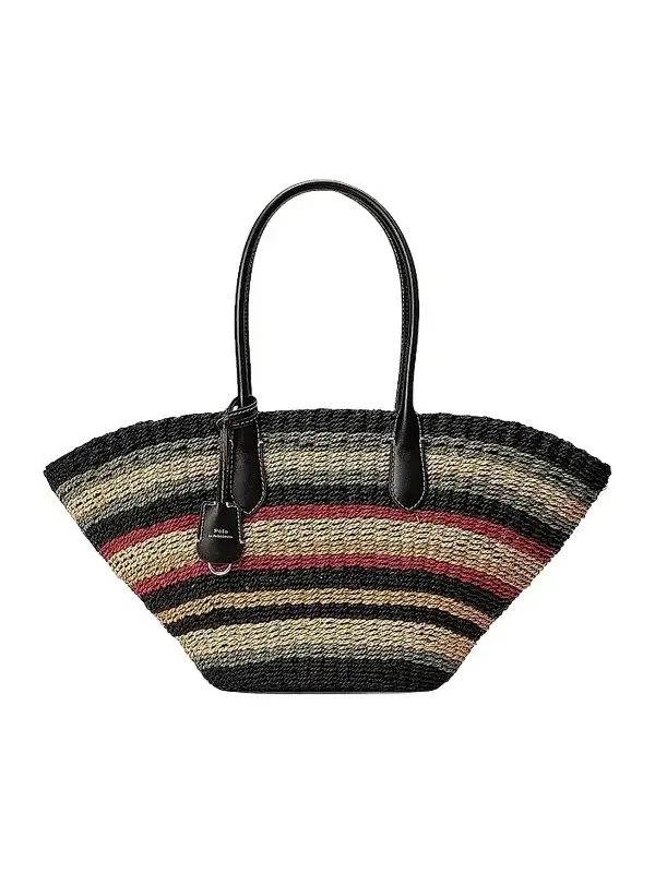 Women's Bellport Striped Raffia Tote Bag