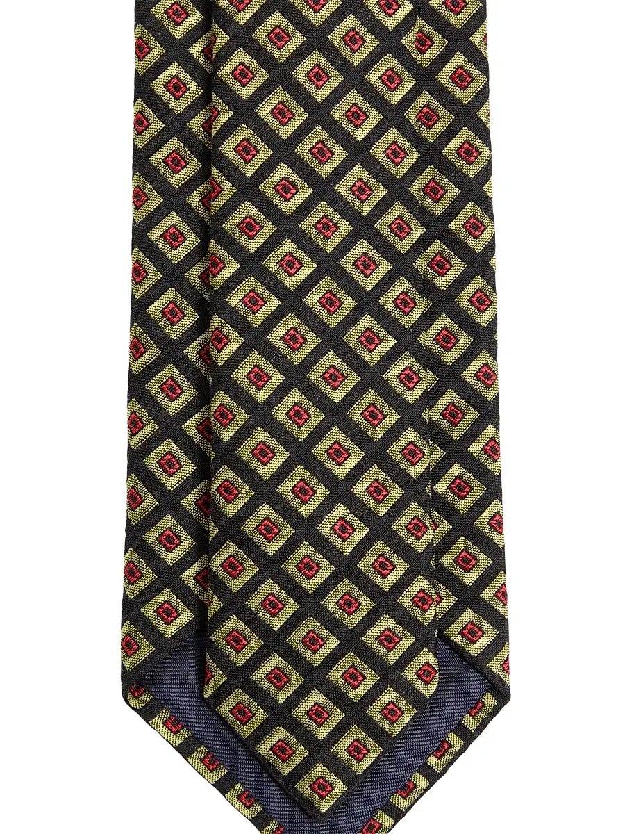 Valentino Men's Valentie Jacquard Cotton Tie with Chamber Pattern and Vlogo Signature Detail | Thumbnail 4