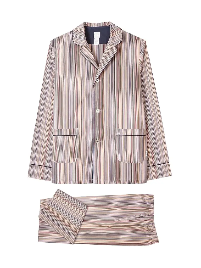 Paul Smith Men's Striped Cotton Pajamas