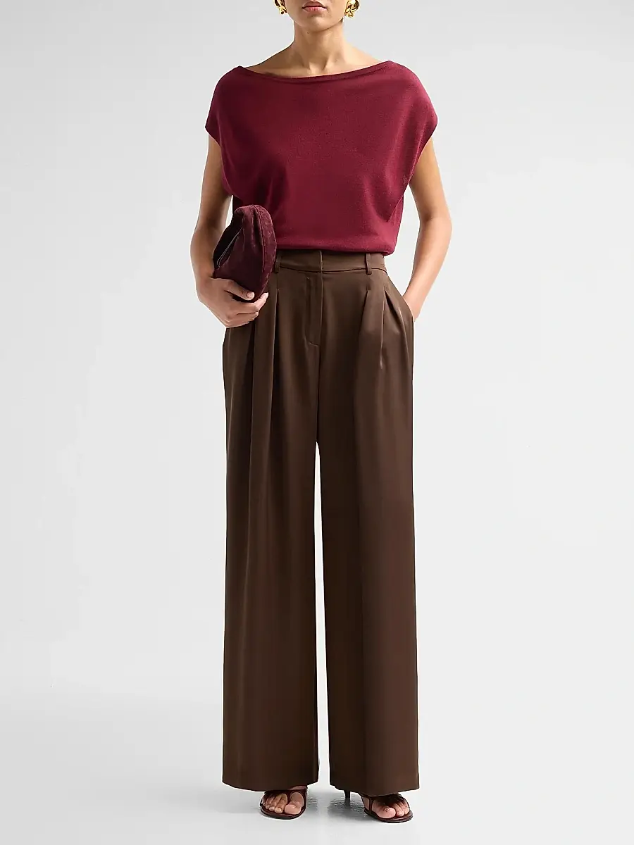 Ramy Brook Women's Chet Wool Boatneck Sweater | Thumbnail 2