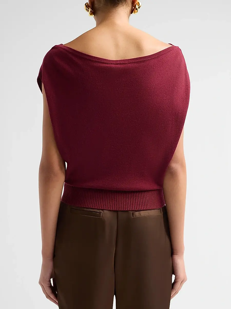 Ramy Brook Women's Chet Wool Boatneck Sweater | Thumbnail 3
