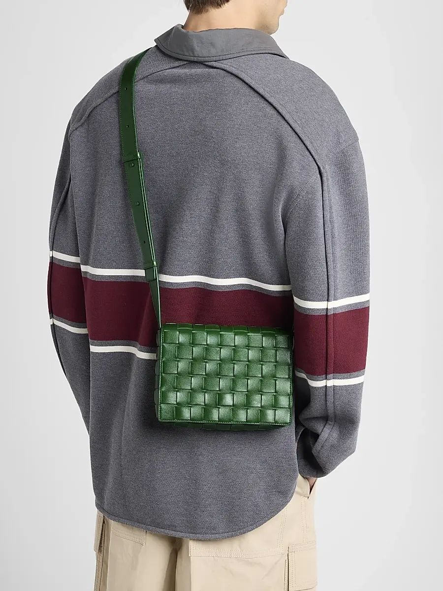 Bottega Veneta Men's Intrecciato Leather Messenger Bag | Thumbnail 2 Bottega Veneta Men's Intrecciato Leather Messenger Bag | Thumbnail 2