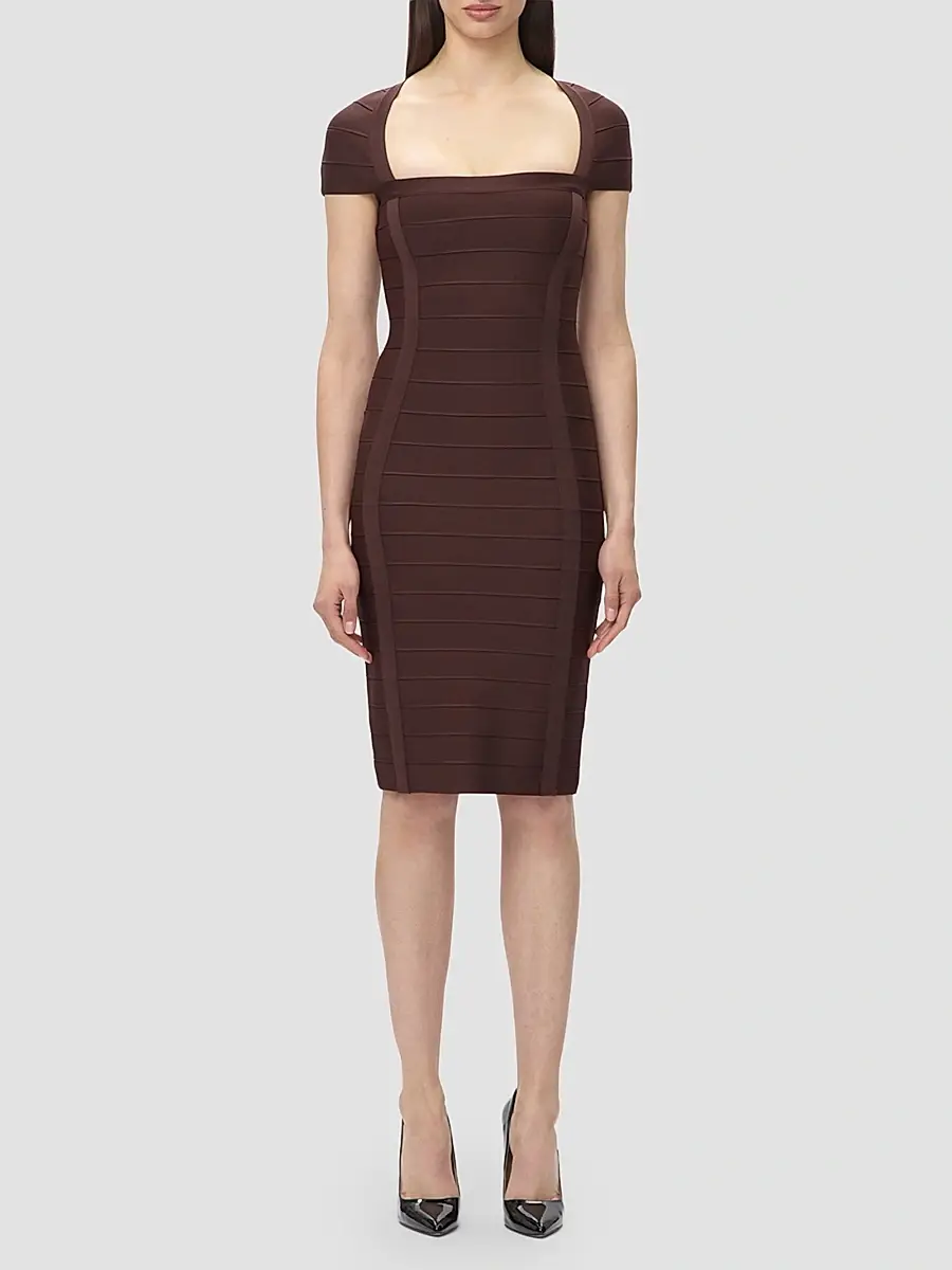 Hervé Léger Women's The Premiere Bandage Midi-Dress | Thumbnail 4 Hervé Léger Women's The Premiere Bandage Midi-Dress | Thumbnail 4