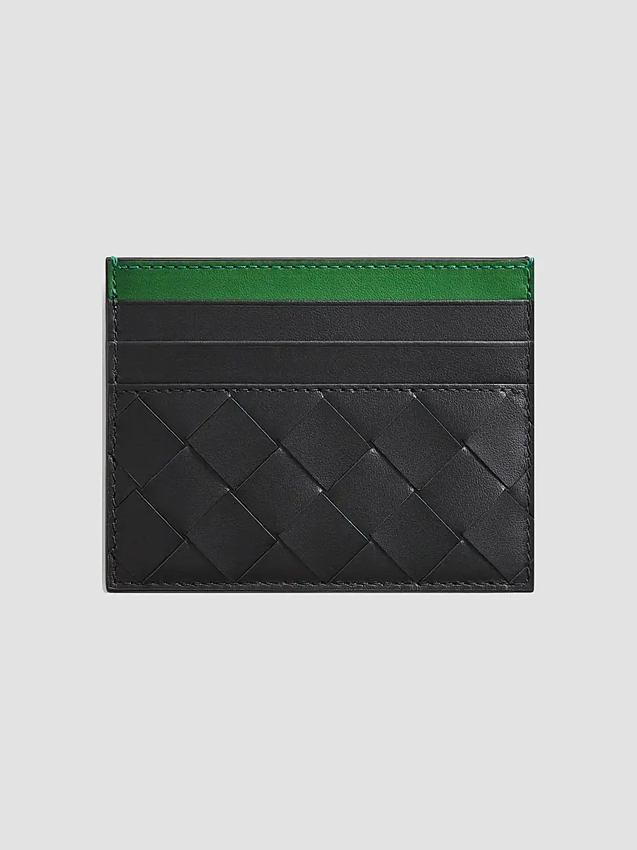 Bottega Veneta Men's Intrecciato Leather & Hardware Card Holder | Thumbnail 2 Bottega Veneta Men's Intrecciato Leather & Hardware Card Holder | Thumbnail 2
