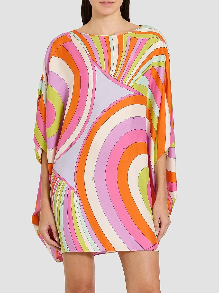 PUCCI Women's L'Alba Abtsract-Print Silk Caftan | Thumbnail 3