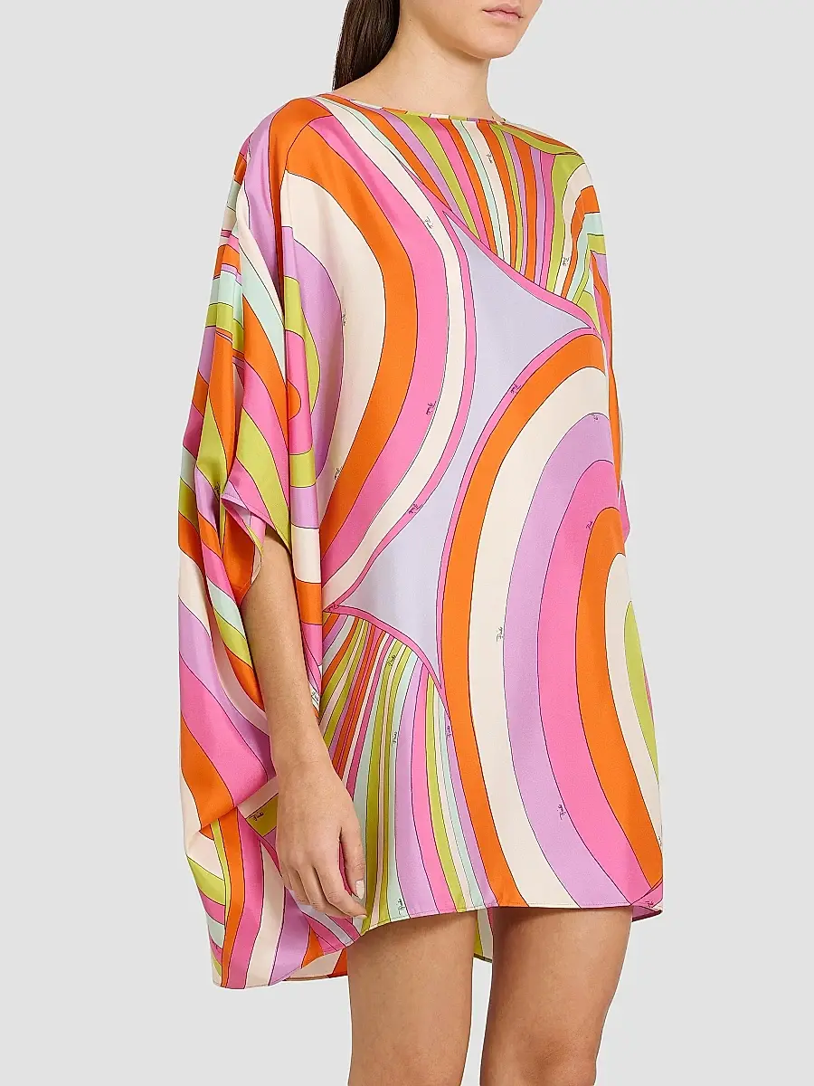 PUCCI Women's L'Alba Abtsract-Print Silk Caftan | Thumbnail 4