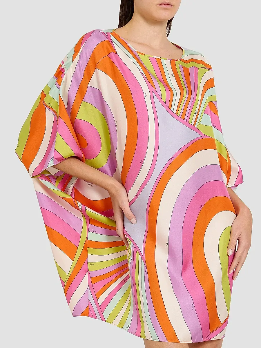PUCCI Women's L'Alba Abtsract-Print Silk Caftan | Thumbnail 6