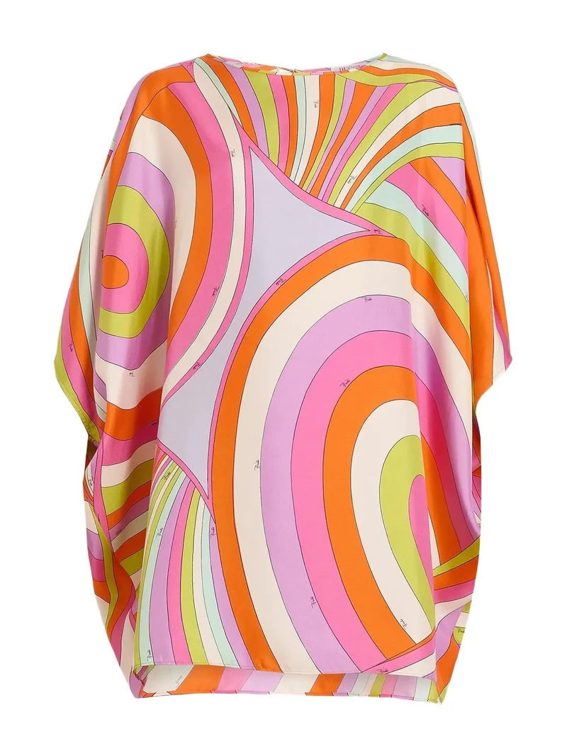 PUCCI Women's L'Alba Abtsract-Print Silk Caftan