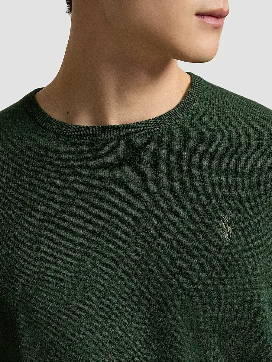 Polo Ralph Lauren Men's Logo-Embroidered Wool Sweater | Thumbnail 5 Polo Ralph Lauren Men's Logo-Embroidered Wool Sweater | Thumbnail 5