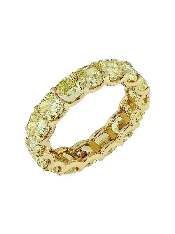 Diamonds at Saks Fifth Avenue Women's 18K Yellow Gold & 6.11 TCW Yellow Diamond Eternity Band