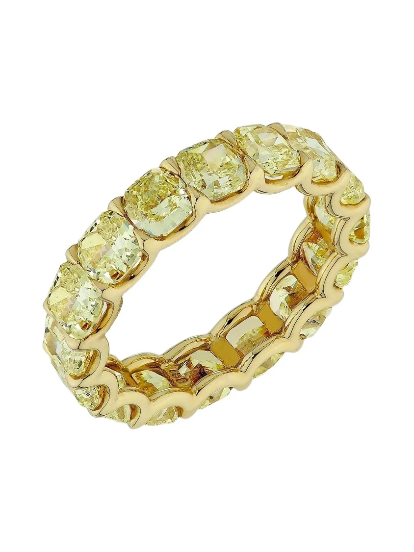 Diamonds at Saks Fifth Avenue Women's 18K Yellow Gold & 6.11 TCW Yellow Diamond Eternity Band